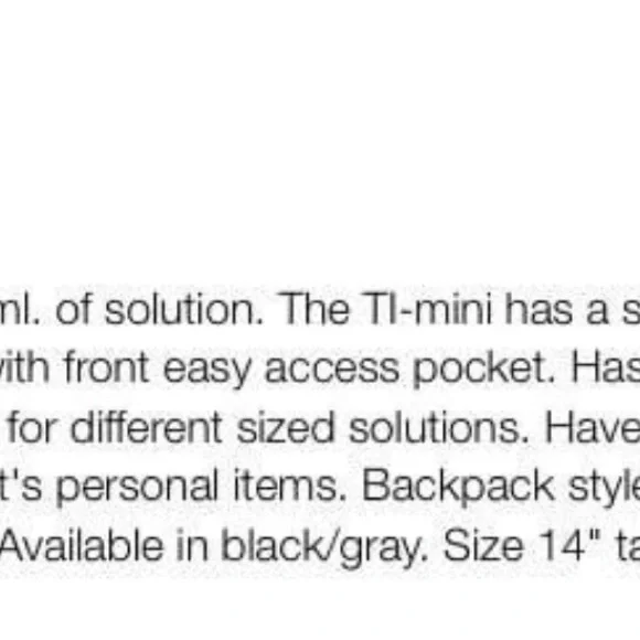 Track Infinity Mini Medical Backpack - Black - Picture 6 of 6
